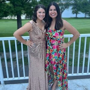 Revelry Bijou Rose Gold Dress Size 10
